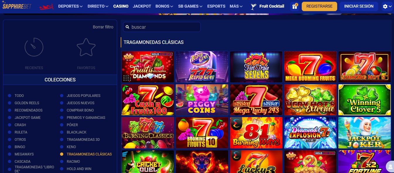 SapphireBet tragamonedas online